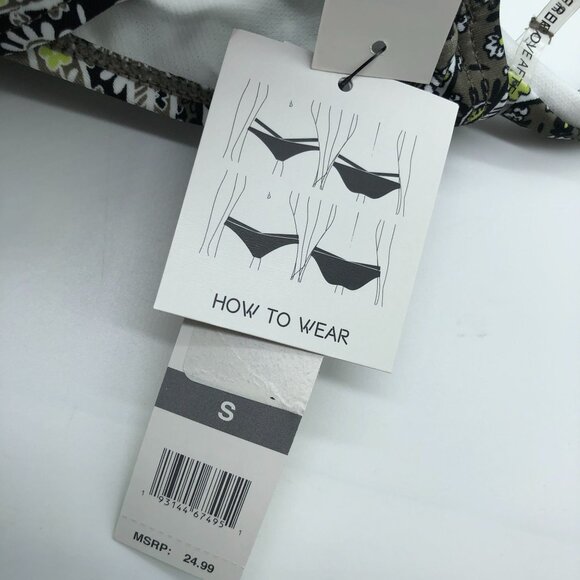 Sundazed Riley Bottom Bikini Swimsuit Green Paisley Print Size S Strappy Sides - Picture 5 of 8